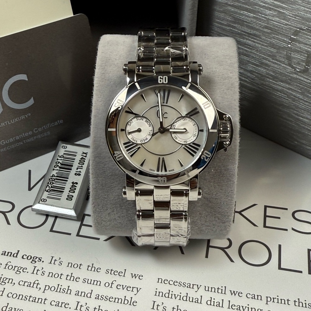 Guess GC Women’s  Mother of Pearl Dial Stainless Steel Ladies Watch X74001L1S